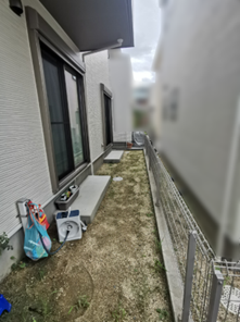 活用できていなかったデッドスペースをタイルテラスで素敵活用。タイルテラス|施工前