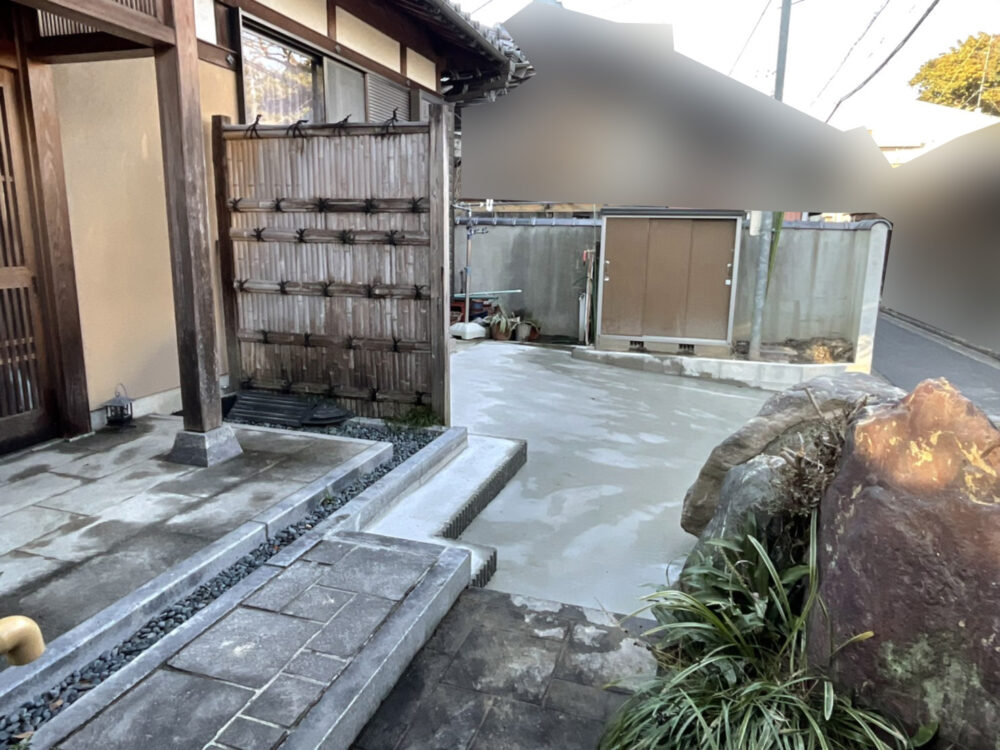 お庭と塀を撤去し駐車場にリニューアル【岡崎市 S様邸】