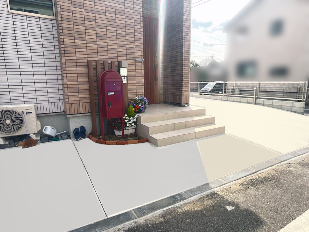 脚がご不自由なお母様も快適なポーチ階段♪【瀬戸市 H様邸】