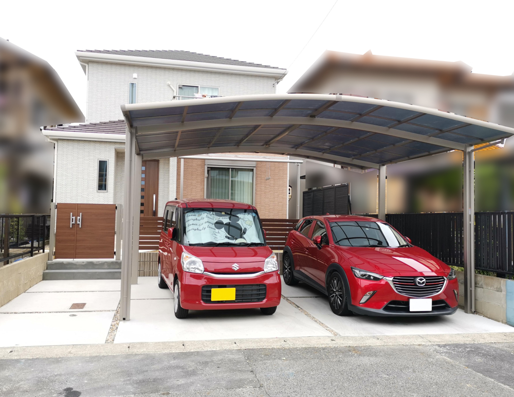 二台用カーポートで生活を便利に！【瀬戸市　K様邸】